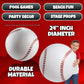 24-Inch Giant Inflatable Baseballs - Blow Up Ball Party Decoration - 3 Pack