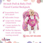 Emily Rose Kids Daypack Overnight Backpack 18-inch Doll Travel Carrier Includes Carry Pouch for Baby Dolls/Stuffed Animals | Little Girls Back Pack