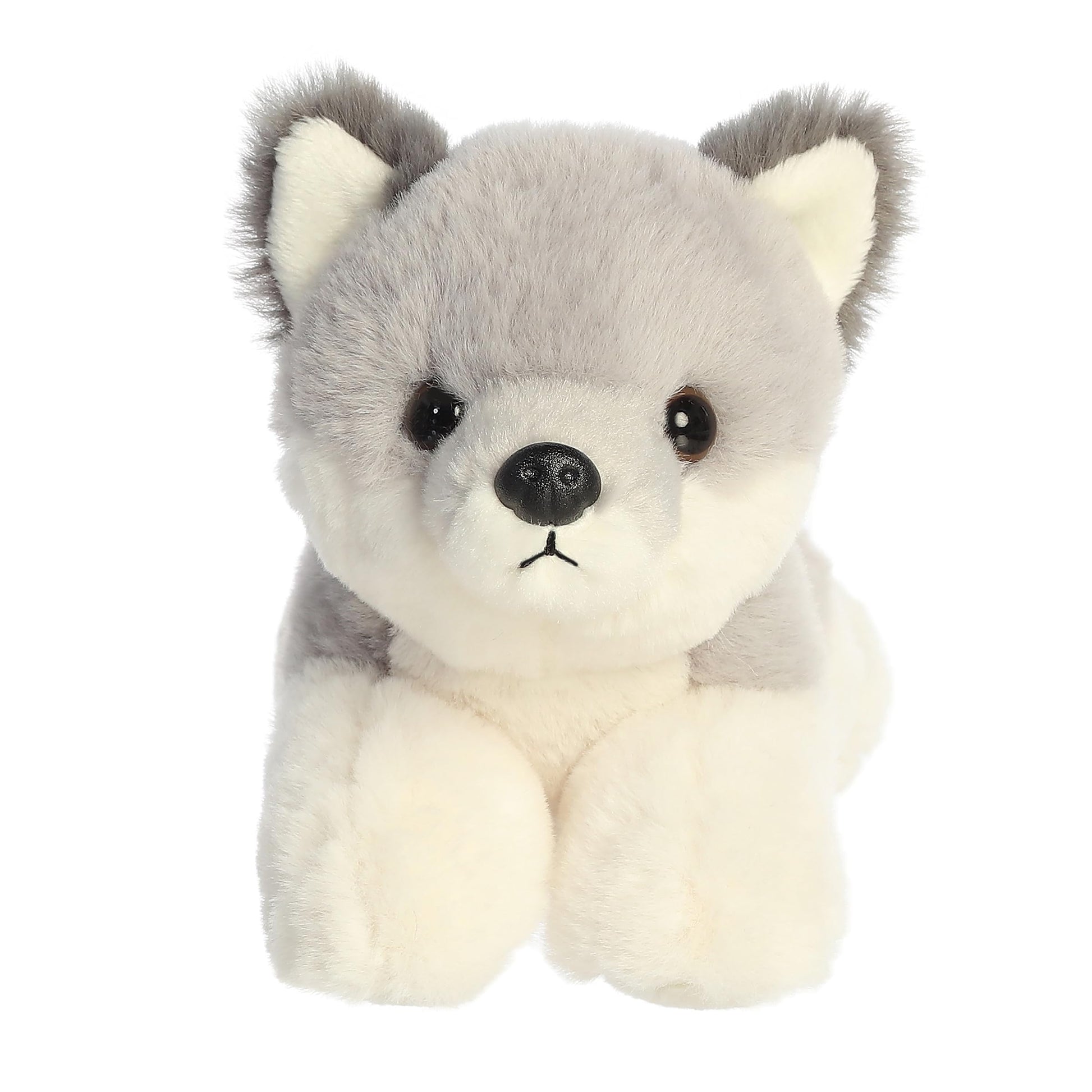Aurora® Adorable Mini Flopsie™ Wolf Pup Stuffed Animal - Mini Companions Ready for Playful Adventures - for Kids All Ages, Toddlers, Adults,