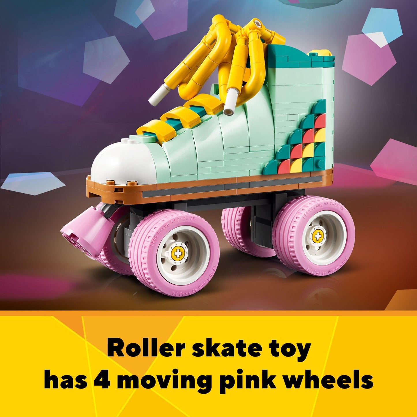 LEGO Creator 3 in 1 Retro Roller Skate Building Kit, Transforms from Roller Skate Toy to Mini Skateboard to Boom Box Radio, Birthday Gift for Skaters