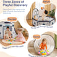 Little Dove Kids Play Tent with Tunnel & Ball Pit, 3-Piece Pop Up Rocket Ship Tent Set, Indoor Outdoor Playhouse for Boys & Girls, Pretend Play Toy