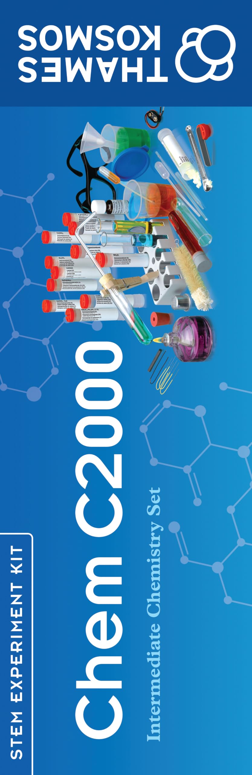 Thames & Kosmos Chem C2000 (V 2.0) Intermediate Chemistry Set | 250 Experiments, 128-Page Full-Color Lab Manual, Real Lab Equipment & Alcohol Burner |