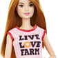Barbie Chicken Farmer Doll, Red-Haired, and Playset with Henhouse, 3 Chickens, 2 Chicks and More, Career-Themed Toy for 3 to 7 Year Olds (Amazon
