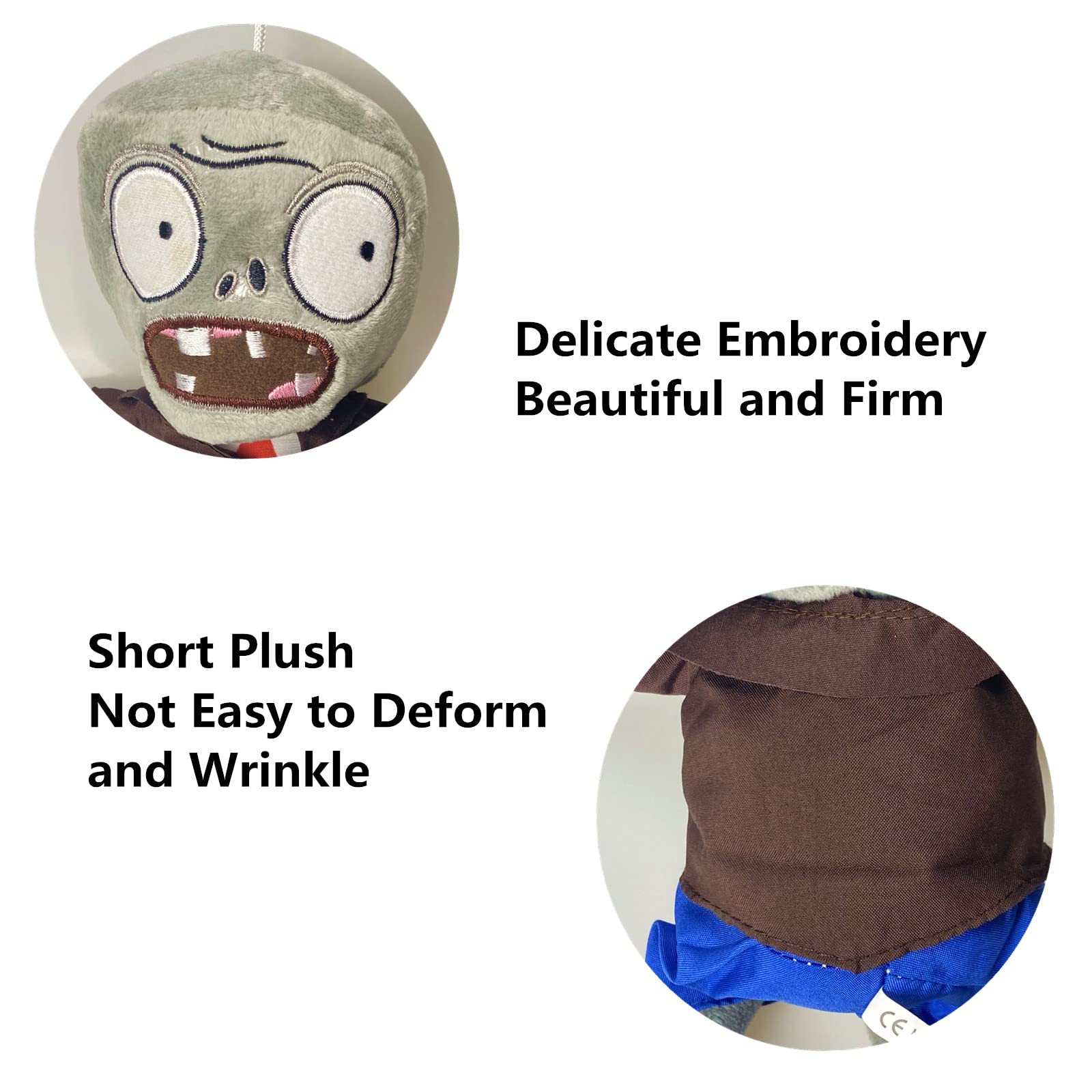 12" 1 PCS PVZ Plant and Zombies Plush Brown Coat Toys PVZ Figures 1 2 Stuffed Soft Doll Normal Gray Zombies New