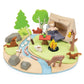 Tender Leaf Toys - Wildlife Camping Playset - Wooden Doll Sized Camping Set with Tent, Campfire, Fishing Rod & Accessories - Imaginative Play Set