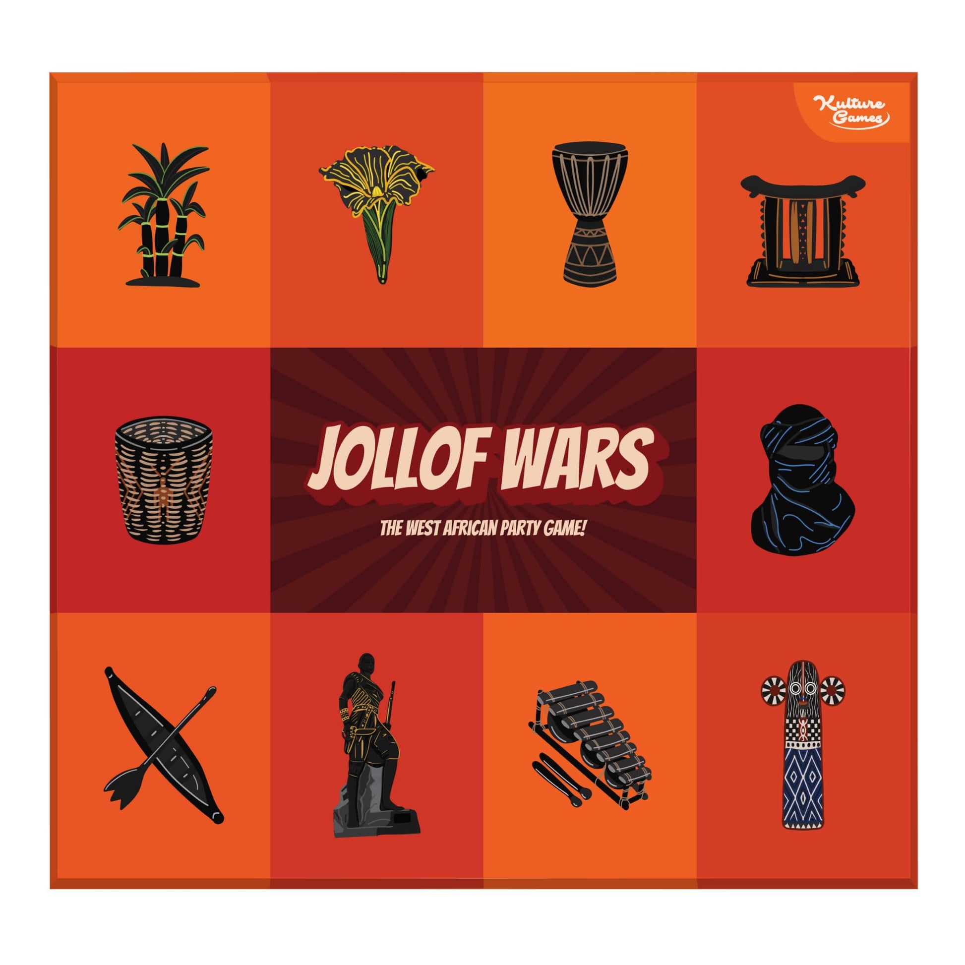 Kulture Games - West African Party Game - Jollof Wars 2nd Edition - Card Game for Friends Family Parties - African Charades and Singing Game