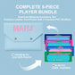 Eccentfit Leather Mahjong Card Clutch Holder Pouchwith 4 Mahjong Card Finder Mahjong Accessory Set Case for NMJL Rule Cards & Game Night Hostess Gifts