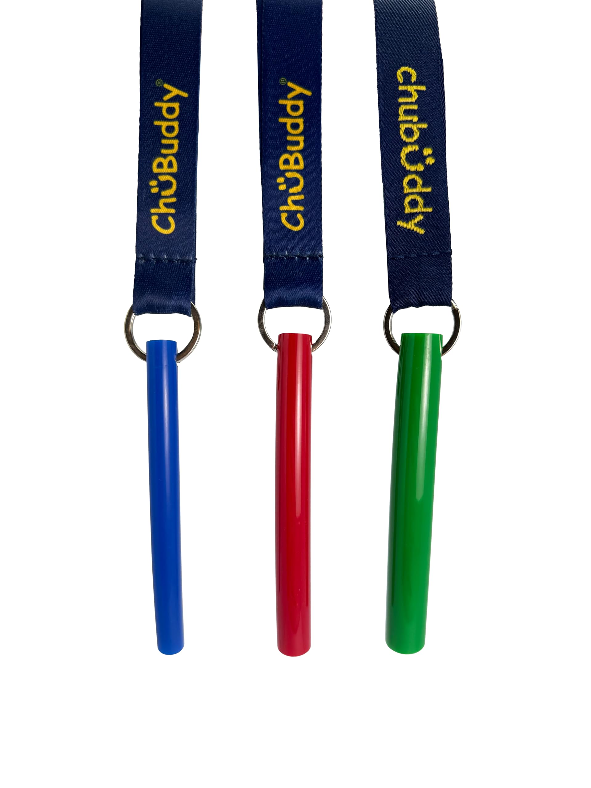 Chubuddy Strong Tube Starter Pack - Slim, Regular, and Big Clip-On Chews - Blue, Green, and Red - Sensory Chew Toy for Autism, ADHD, Oral Sensory