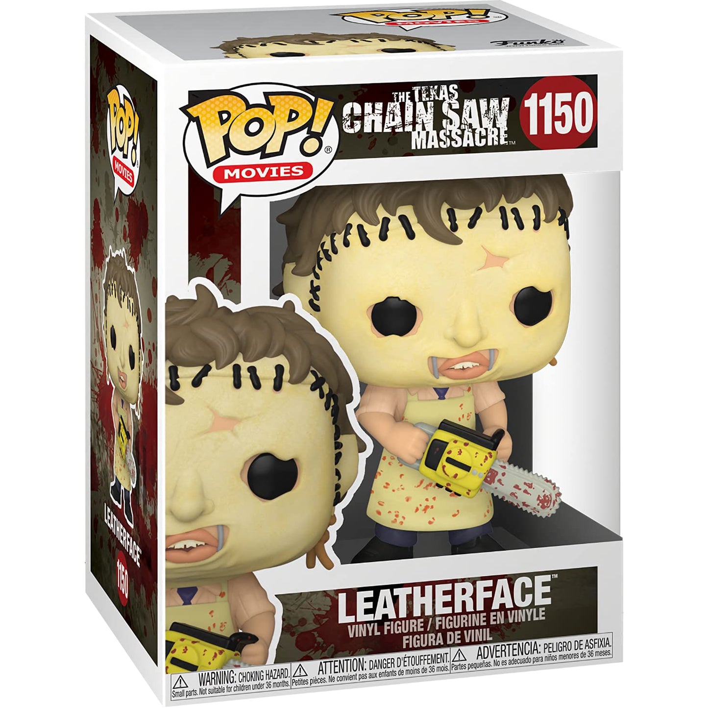 Leatherfa c e: Fun ko P o p ! Movies Vinyl Figurine Bundle with 1 Compatible 'ToysDiva' Graphic Protector (1150-49830 - B)