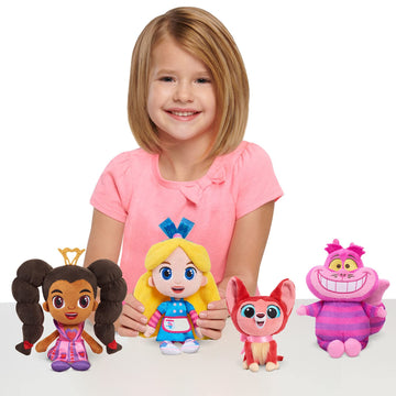 Disney Junior Alice’s Wonderland Bakery 8-inch Small Plush Cheshire Cat, Stuffed Animal, Pink, Kids Toys for Ages 3 Up by Just Play