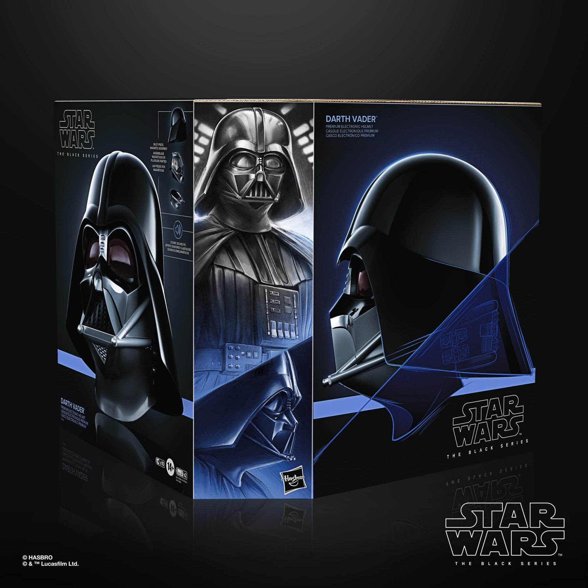 STAR WARS The Black Series Darth Vader Premium Electronic Helmet, OBI-Wan Kenobi Roleplay Collectible Toys for Kids Ages 14 and Up