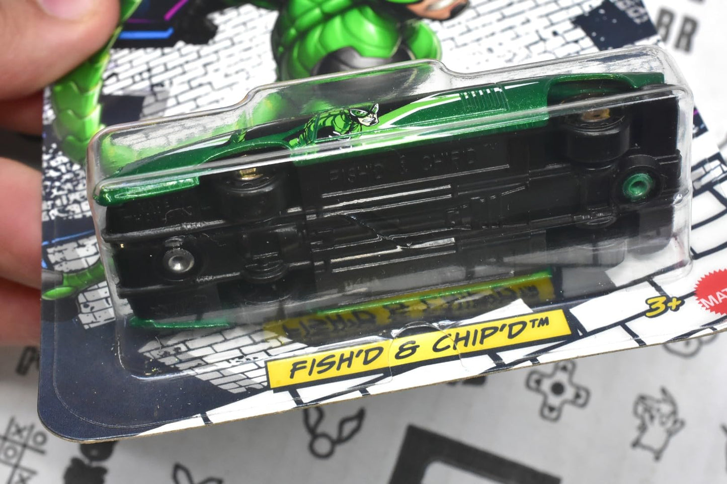 Hot Wheels Silver Series Spider Man Fish'd & Chip'd 4/5 [Scorpion], 1:64 Scale Diecast Toy Vehicle
