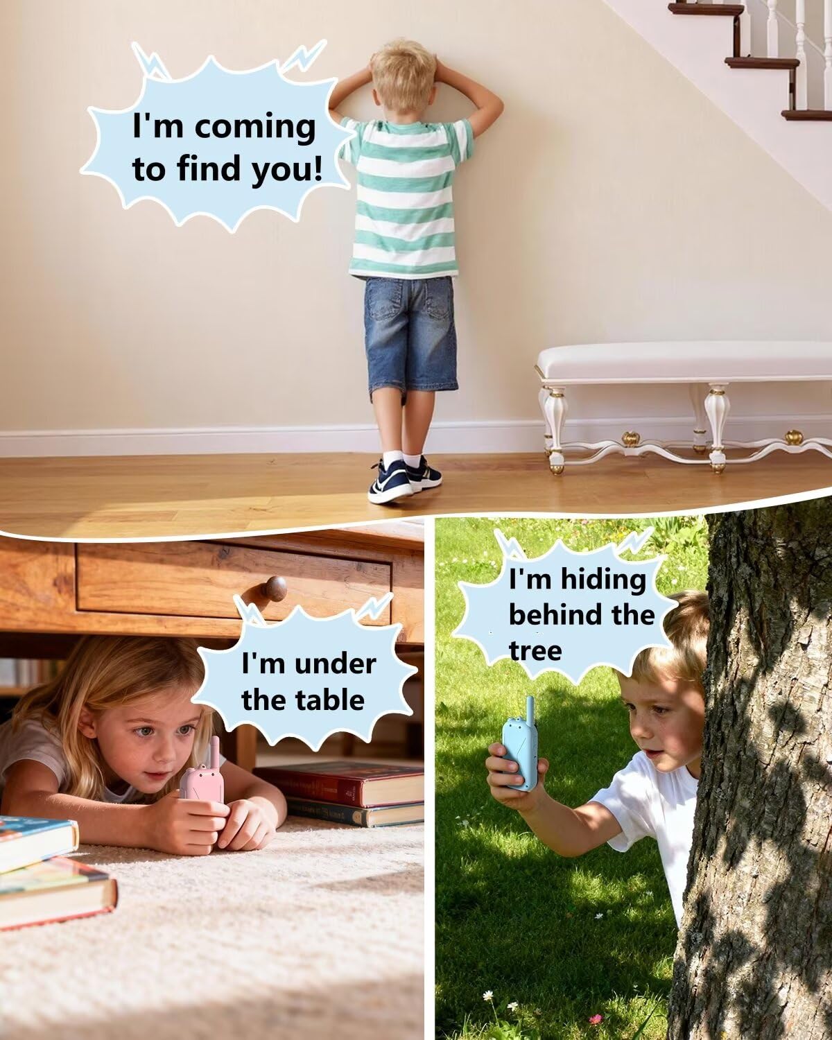 Video Walkie Talkies, Kids Adventure Toys with Screen, Video Walkie Talkies for Kids with Voice Changer, Durable Walkie Talkie Toys Gifts for Indoor