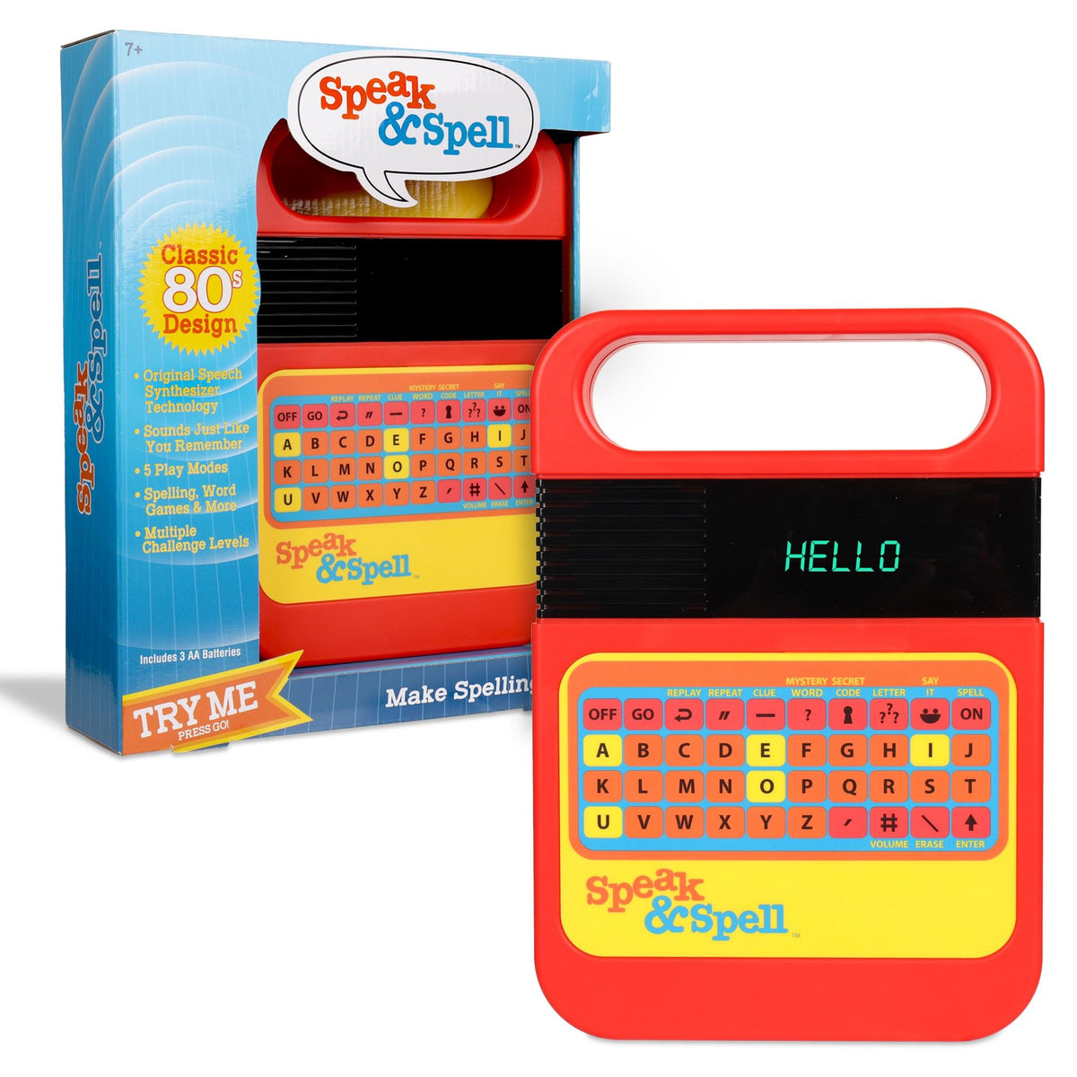 Speak & Spell Electronic Game - Educational Learning Toy, Spelling Games, 80s Retro Handheld Arcade, Autism Toys, Activity for Boys, Girls, Toddler