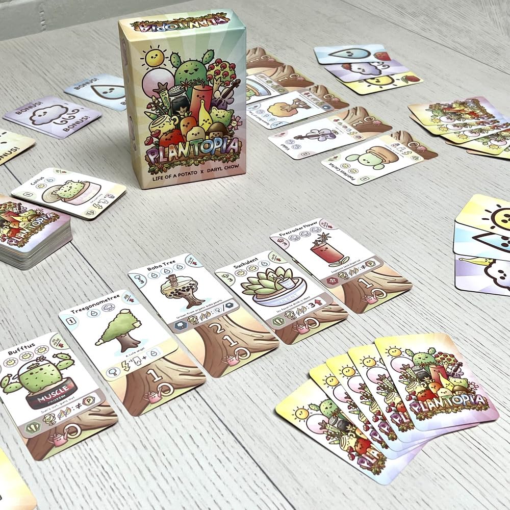 Barrel Aged Games: Plantopia - Plant-Themed Card Game, Grow The Best Garden, Adorable Illustrations & Hilarious Puns, Ages 10+, 2-5 Players, 30 Min