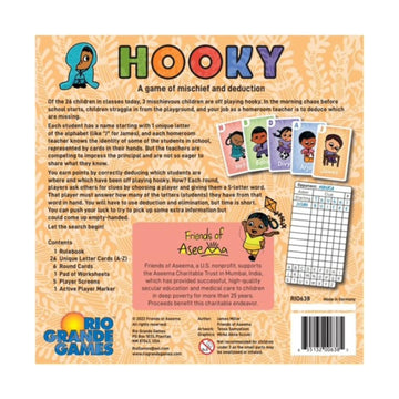 Hooky - Rio Grande Games, Friends of Aseema, A Game of Mischief & Deduction, 3-5 Players, 30-60 Min, Ages 14+