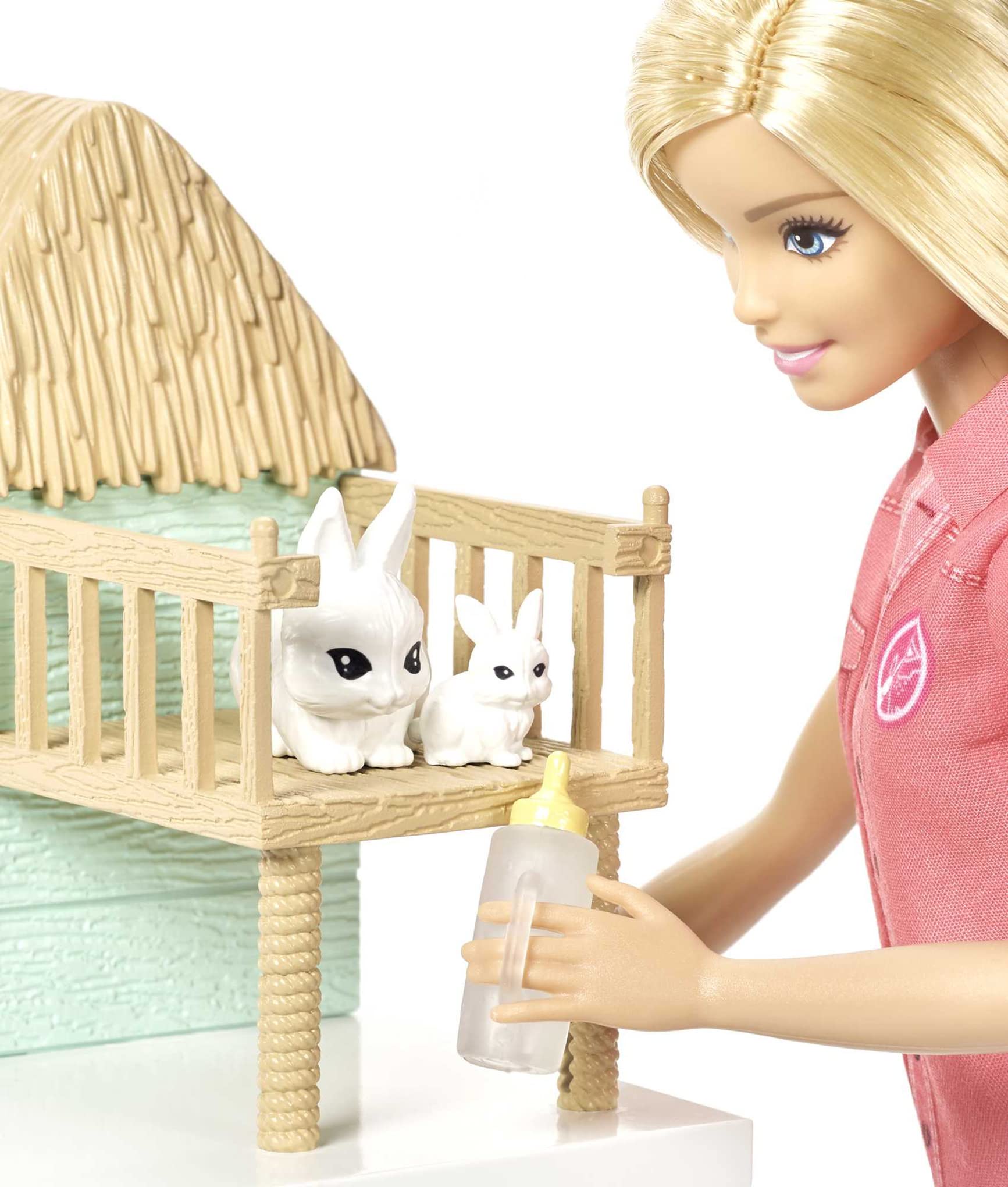Barbie Vet Doll & Playset, Animal Rescuer Theme with 8 Wildlife Figures, Treehouse, Care Station, Rope Bridge & Accessories