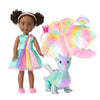 American Girl WellieWishers 14.5-inch Kendall Doll Playset with Crisella the Dragon, Doll Dress and Accessories, and Storybook, for Ages 4+ (Amazon