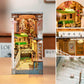 Rolife DIY Book Nook Kit Sakura Densya, DIY Miniature Booknook Kit Creative Decorative Bookend Bookshelf Insert 3D Puzzles for Adults
