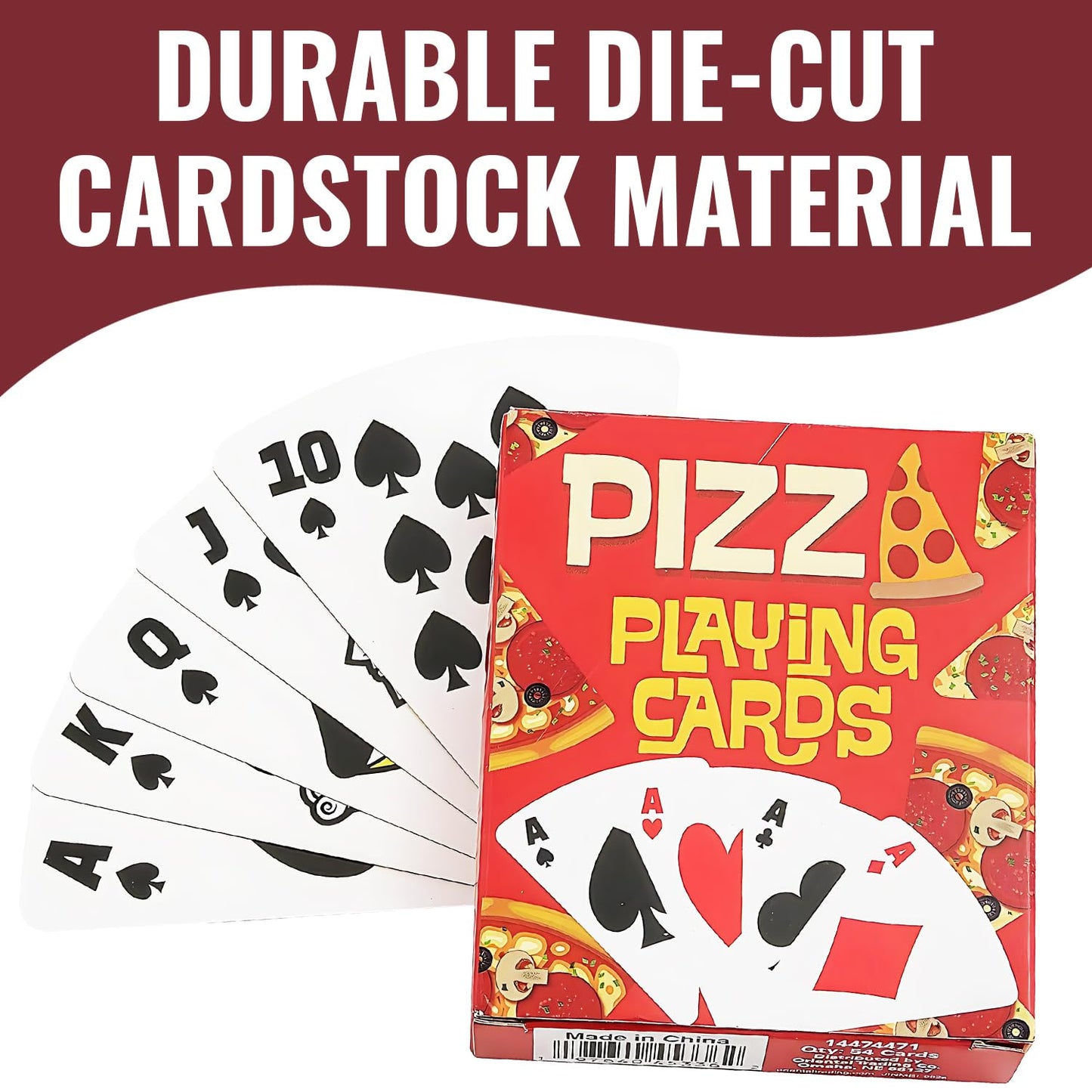 Fun Express 2 3/4" x 3 1/4" Pizza-Styled Triangle Playing Cards - 12 Pieces