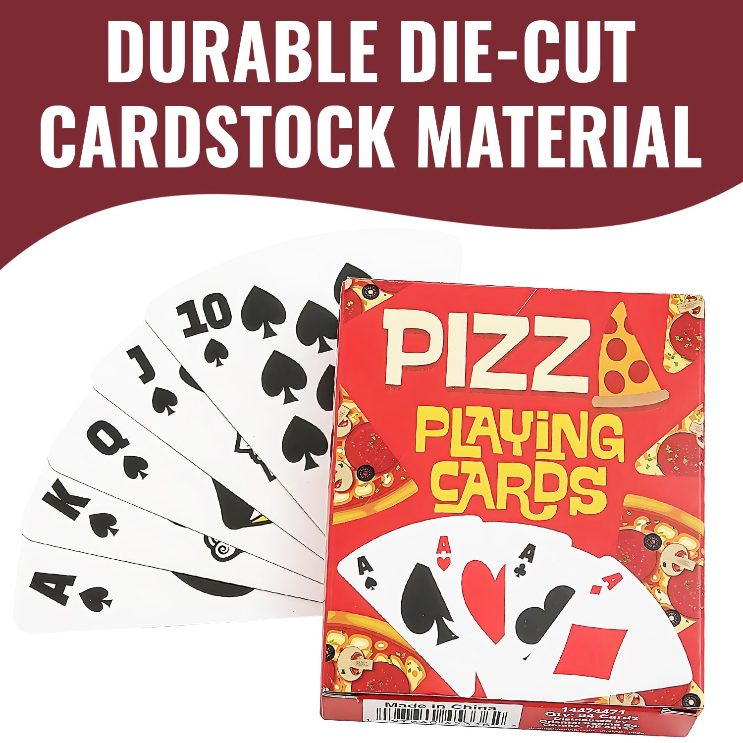 Fun Express 2 3/4" x 3 1/4" Pizza-Styled Triangle Playing Cards - 12 Pieces