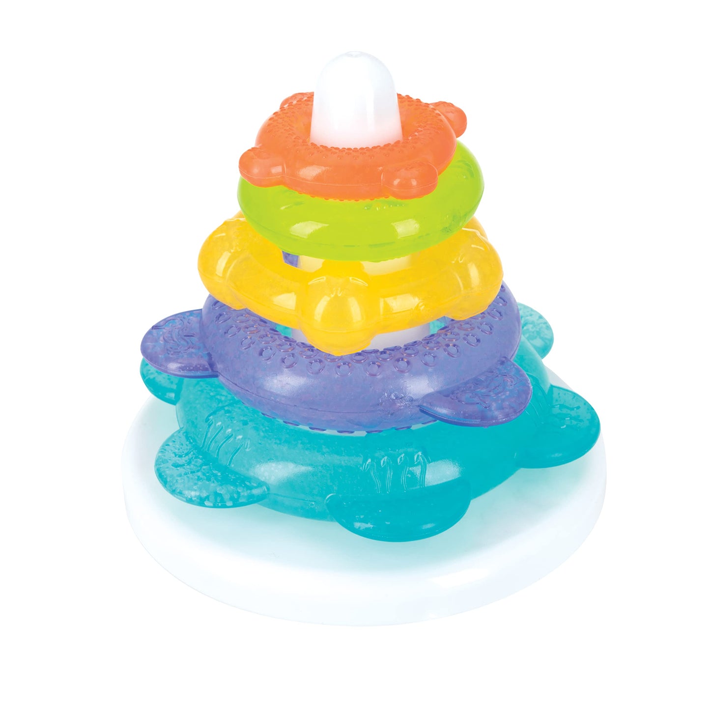 Nuby IcyBite Teethers for Teething Relief - Soft BPA-Free Baby Teething Toy - 3+ Months - Ocean Rings
