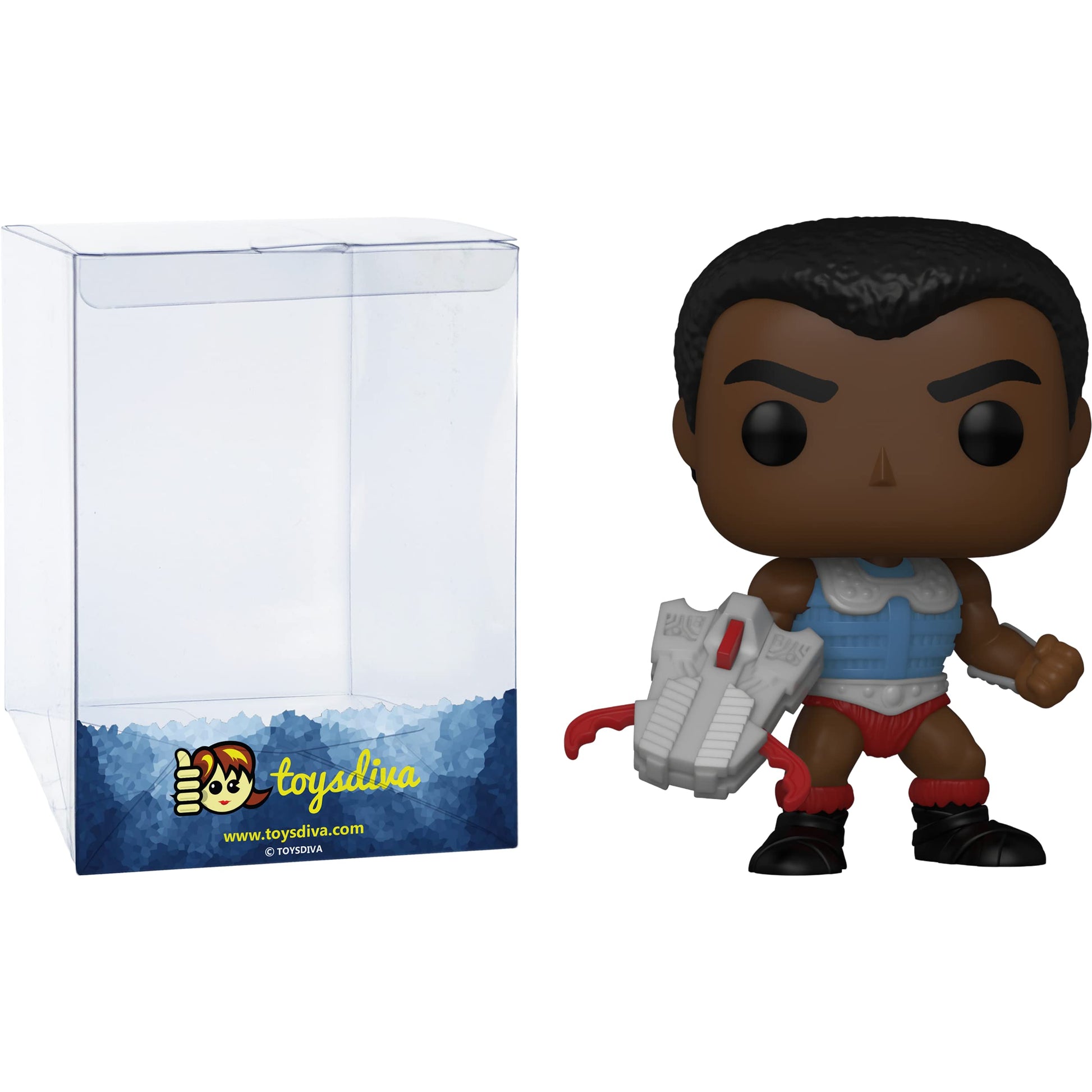 Funko Clamp Champ: P o p ! TV Vinyl Figurine Bundle with 1 Compatible 'ToysDiva' Graphic Protector (084-56202 - B)