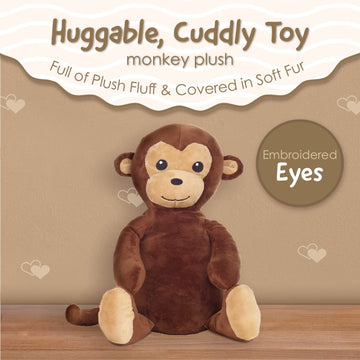 Squirrel Products Cuddle Mates Stuffed Animal Plush Toy - 14 Inch - Monkey