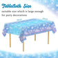 Zhynice Winter Snowflake Plastic Tablecloth Decorations Blue and Purple Snowflake Disposable Plastic Rectangle Table Cover Winter Wonderland
