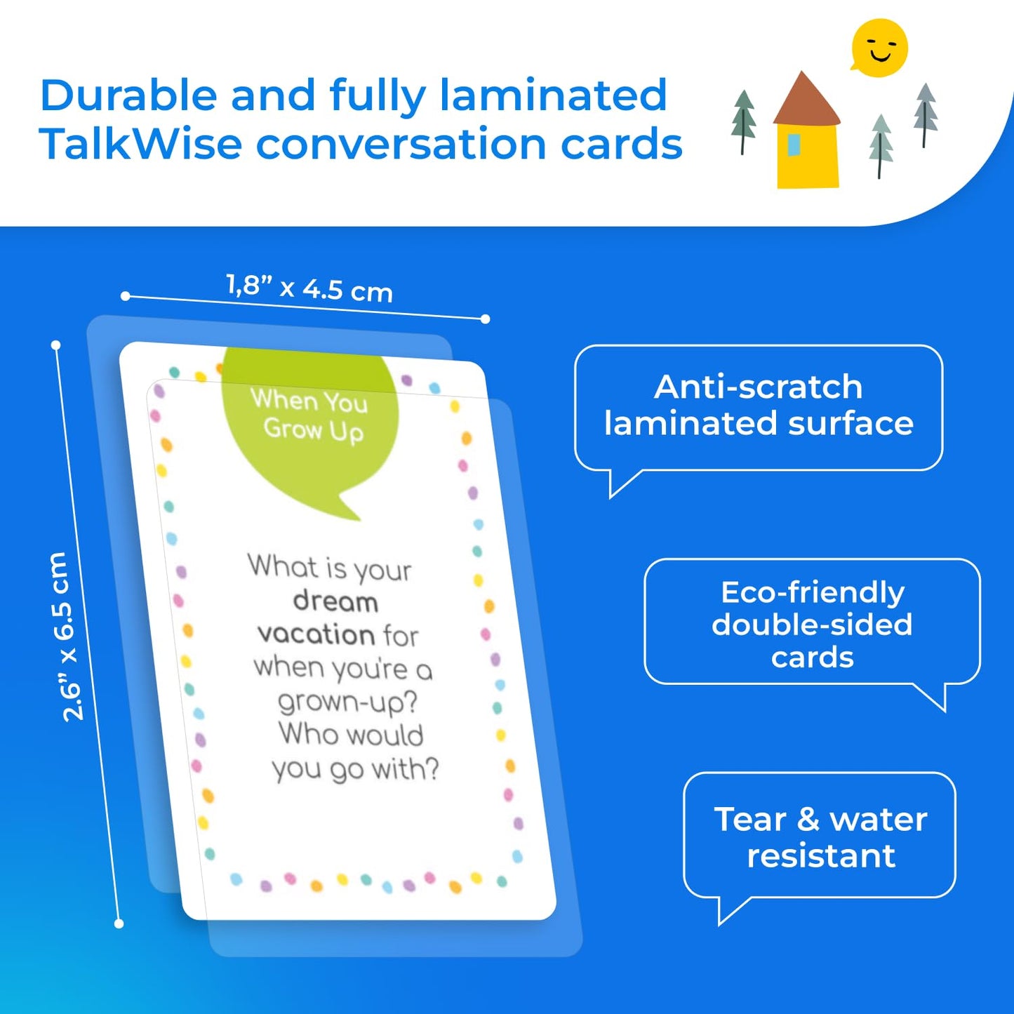 TALKWISE 700 Conversation Cards for Kids, Fun Kids Conversation Starter Cards for Kids, Teens, Family Night, Dinner, Play Conversation Games