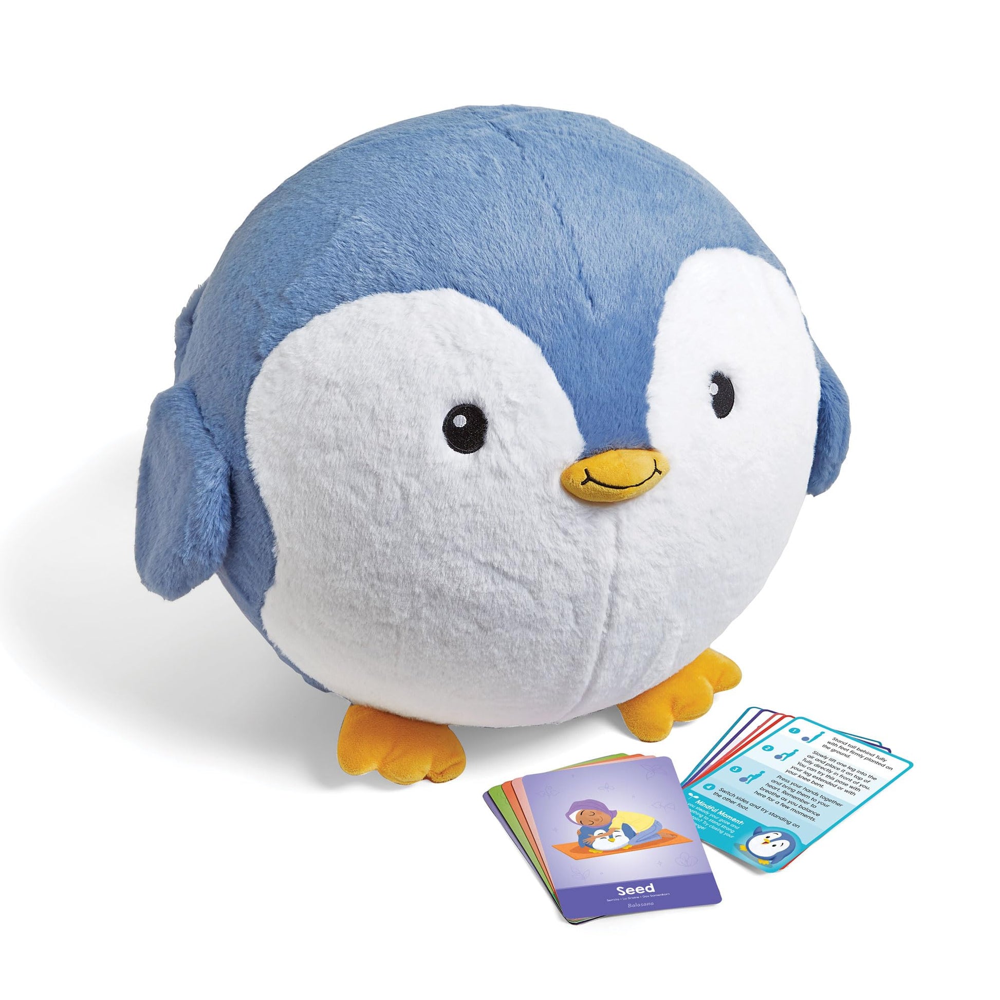 hand2mind Penguin BubblePlush Yoga Ball Buddy, Yoga Ball for Kids, Calming Corner for Items, Kids Exercise Equipment, Occupational Therapy Toys
