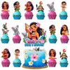 25 Pcs Cake Topper and Cupcake Toppers Set Birthday Party Supplies for Moanana Birthday Decorations