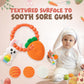 Easter Eggs Bunny Teething Toys, Easter Basket Essentials Stuffers, Silicone Easter Egg Baby Carrot Teether Toys, Baby Carrots for Baby's First Easter