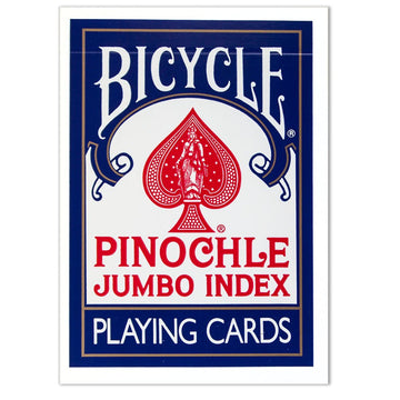 Bicycle Deluxe 1 Dozen Pinochle Poker Playing Cards - 6 Blue & 6 Red Decks! (Jumbo)