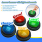 Gelabur Set of 4 Buzzers for Trivia Games, Answer Buzzers for Classroom, Family Feud Jeopardy Buzzer, Game Buzzers with Lights and Sound