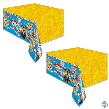 Unique Paw Patrol Party Supplies | Table Cover Set | Officially Licensed | 54" x 84" Plastic Table Covers 2 Count | Birthday Decorations for Kids