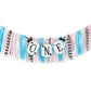 LINLULU Alice in Wonderland Highchair Banner, 1st Birthday Girl Decoration, Blue, 80 inches x 8.75 inches