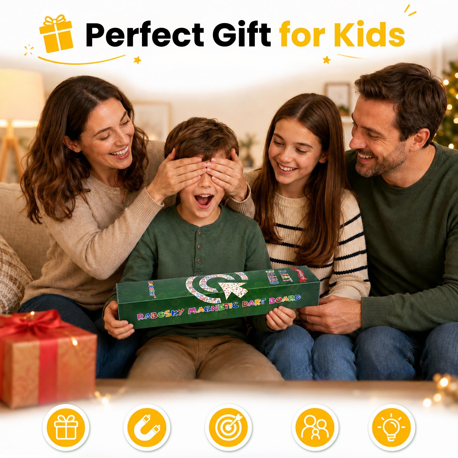 RaboSky Magnetic Dart Board for Kids, Magnetic Dartboard for Boys Toys Age 8-12, Gifts for Teen Boys 8 9 10 11 12 13 14 Years Old Birthday, Magnet