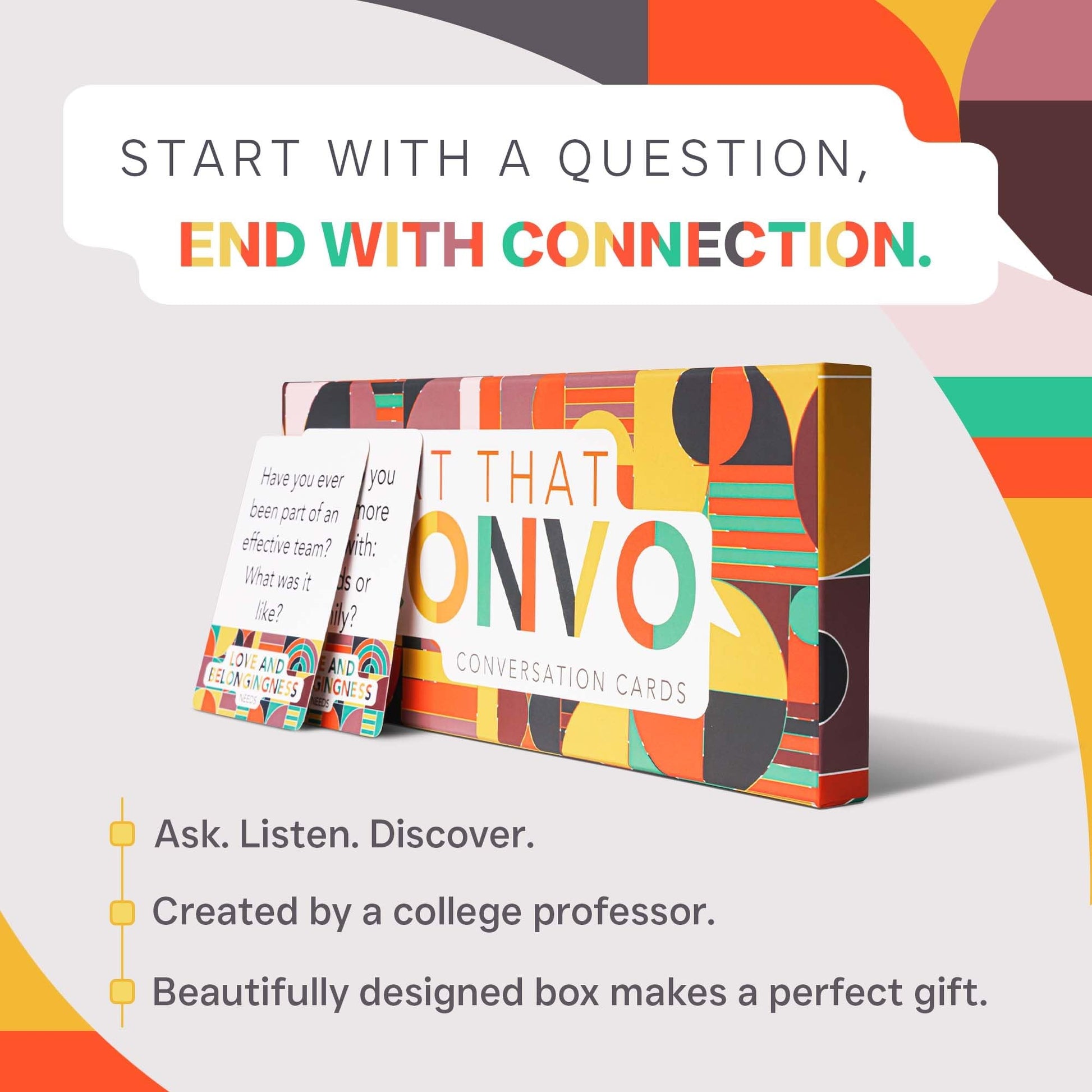 Start that Convo - Conversation Cards for Families, Friends, and Couples. Tonight's Conversation Games to Help Get to Know Each Other and Get to Know