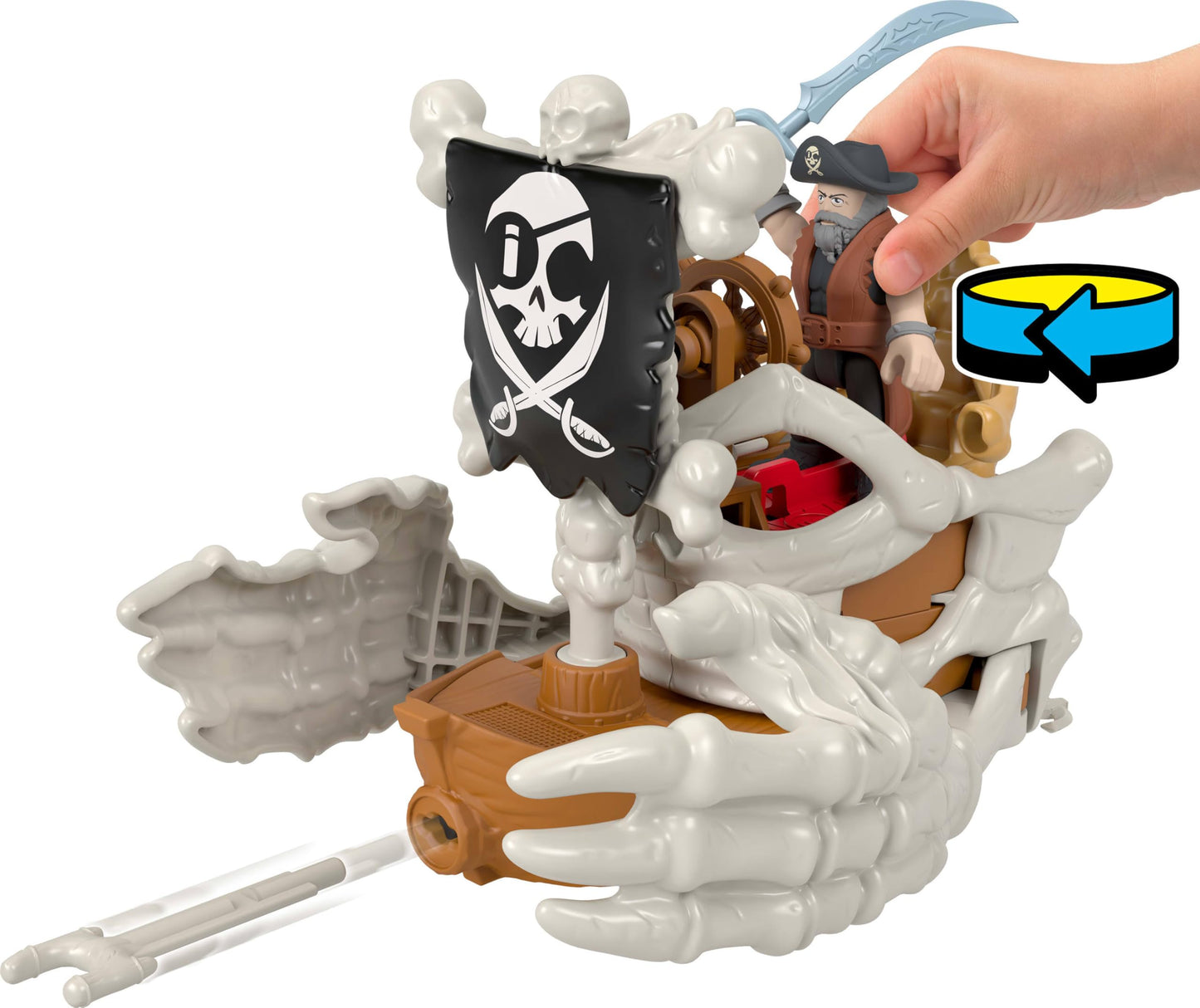 Fisher-Price Imaginext Billy Bones Pirate Ship Playset with Accessories
