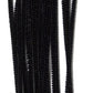 Black Chenille Stem Pipe Cleaners, 3mm x 12 inch, 25 Pack