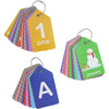 Laminated Number Flash Cards - Ring-Bound Alphabet & Number Set - Portable Toddler Flash Cards - Interactive Preschool Learning Activities