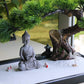 BangBangDa Japanese Zen Garden Kit for Desk - Meditation Rock Sand Garden for Birthday Gift Office Home Desktop Relaxation Decor Bamboo Rakes Bonsai