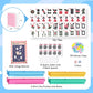 TheClouds American Mahjong Tile Set, 166 Pink Tiles (1.16"), 4 PC All-in-One Color Rack/Pushers, Canvas Storage Bag and Mahjong Accessories