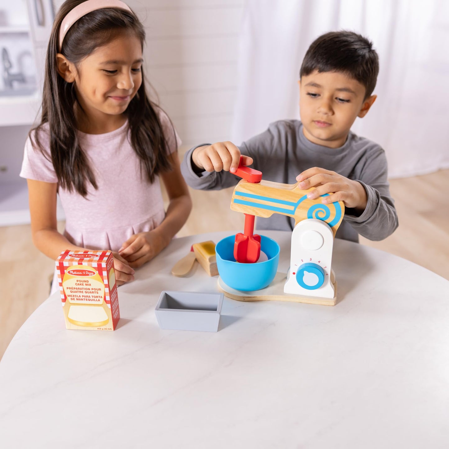 Melissa & Doug Wooden Make-a-Cake Mixer Pretend Play Baking Set