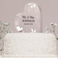 Personalized Wedding Heart Acrylic Block Mr & Mrs Cake Topper, Custom Wedding Keepsake Bride & Groom
