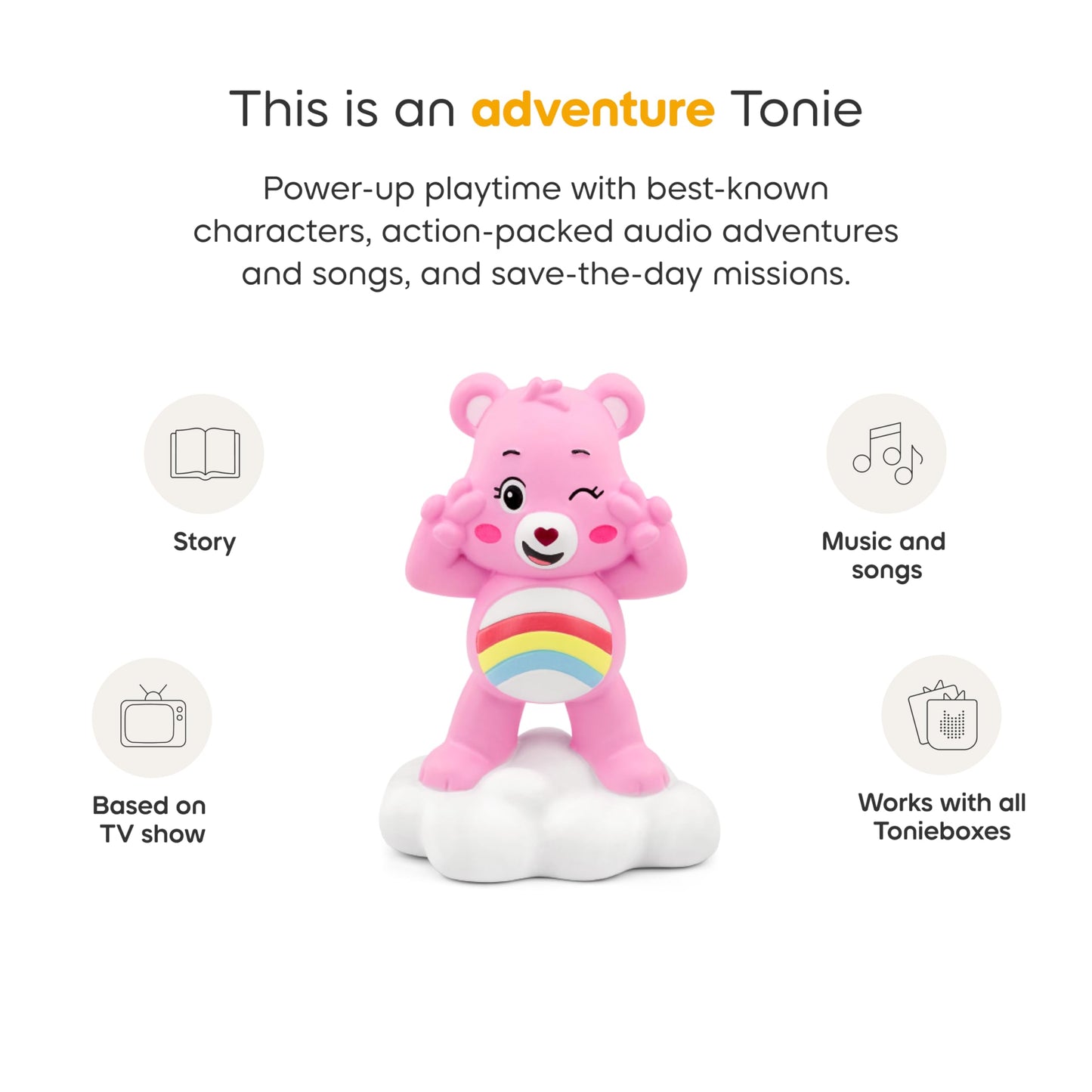 Tonies Cheer Bear Audio Toy Figurine from Care Bears