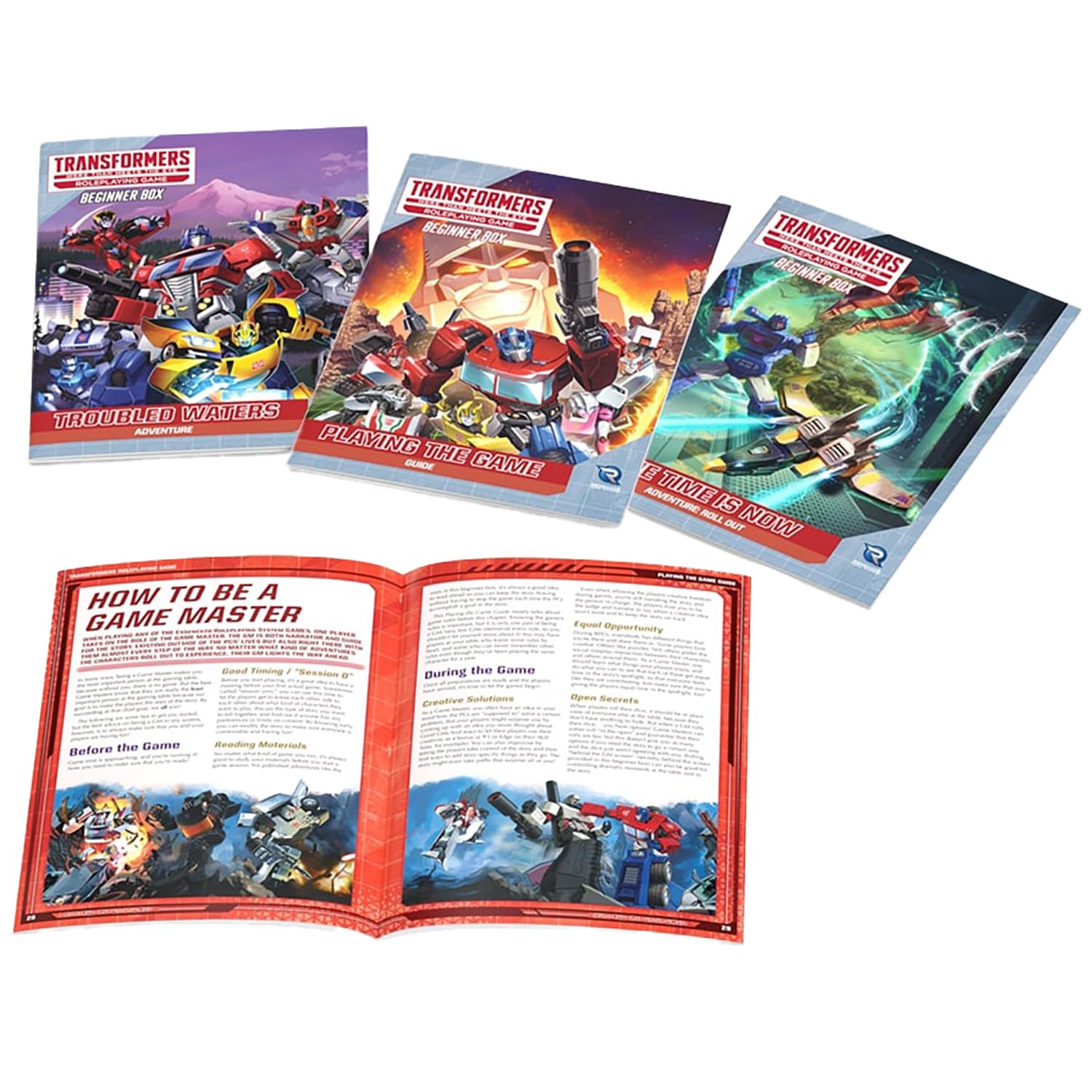 Renegade Game Studios Transformers RPG Beginner Box Starter Set with Dice, Adventures & Character Sheets