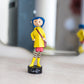 Surreal Entertainment Coraline in Rain Coat PVC Bobble Figure for Adults Only | Collectible Bobblehead Action Figure, Desk Toy Accessories | 5 Inches
