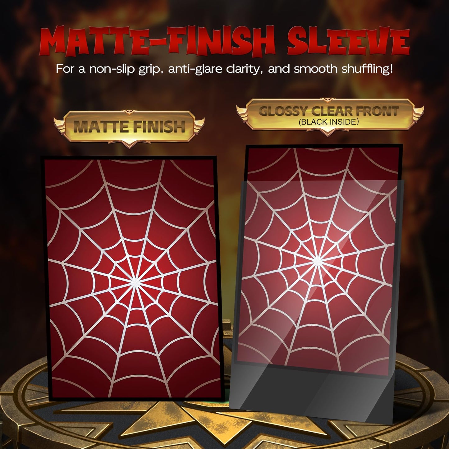 FUNinEDH MTG Card Sleeves - Spier Web - 100 CT EDH Commander Sleeves for Magic The Gathering